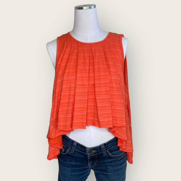 Free People High/Low Tank Scarlet Ibis Combo XS - Picture 6 of 12
